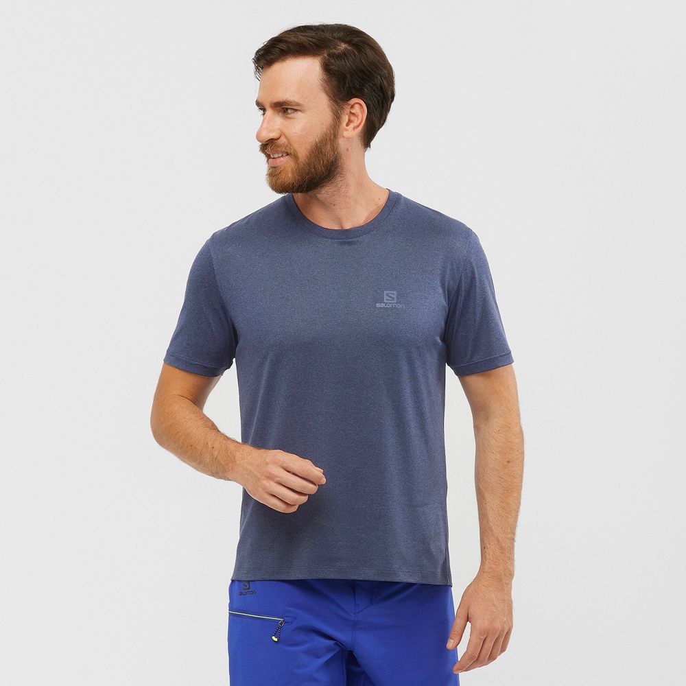 Salomon Shirts For Sale Malaysia - Navy EXPLORE M Short Sleeve Mens